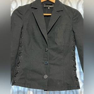 LES COPAINS Black Cotton Blazer